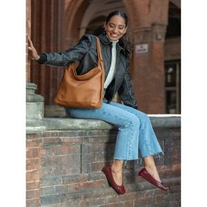 M. Gemi Laura Convertible Backpack Tan Tumbled Leather